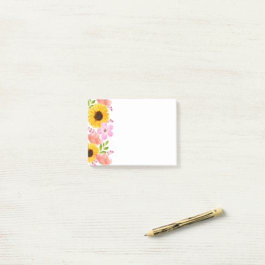 Post-it-Notes-Flowers Post-it® Notes (Op bureau)