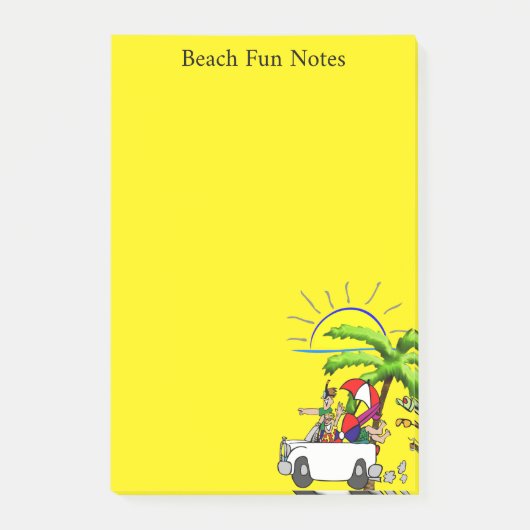 Post-it Notes Geel Strandplezier (Voorkant)