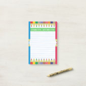 Post-it® notes gekleurd papier voor lijnpapier (Op bureau)