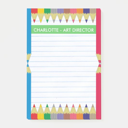 Post-it® notes gekleurd papier voor lijnpapier (Voorkant)