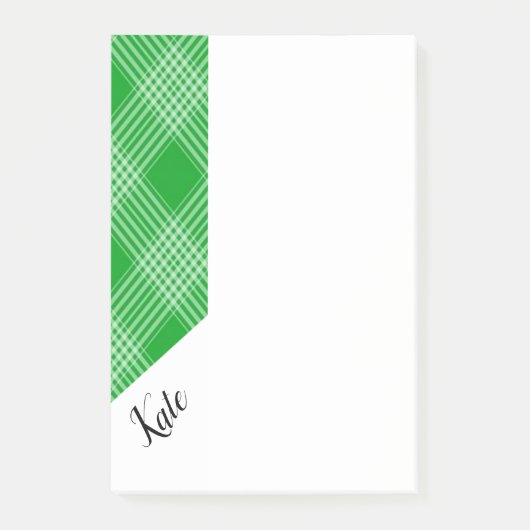 Post-it Notes Groen Geruit (Voorkant)