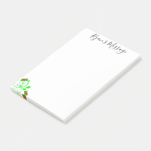 Post-it Notes Groene Schildpadden Bloemen (Schuin)