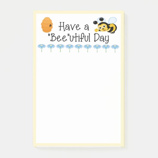 post it notes: Heb een "Bee"-mooie dag Post-it® Notes (Voorkant)
