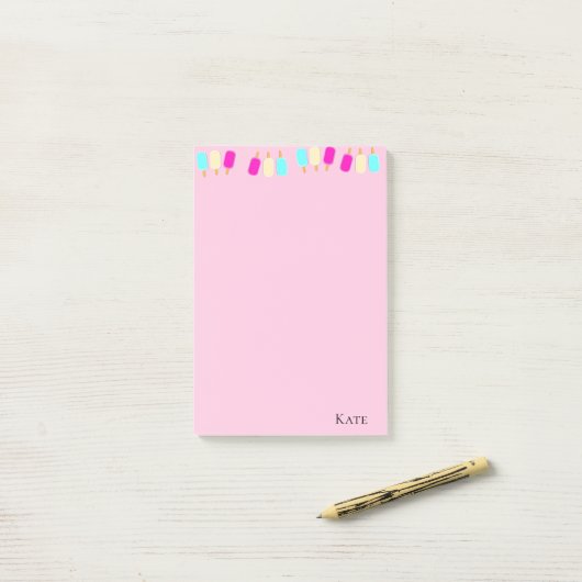 Post-it Notes Ijs Roze (Op bureau)