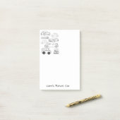 Post-it Notes Kleuren Auto's Treinen (Op bureau)