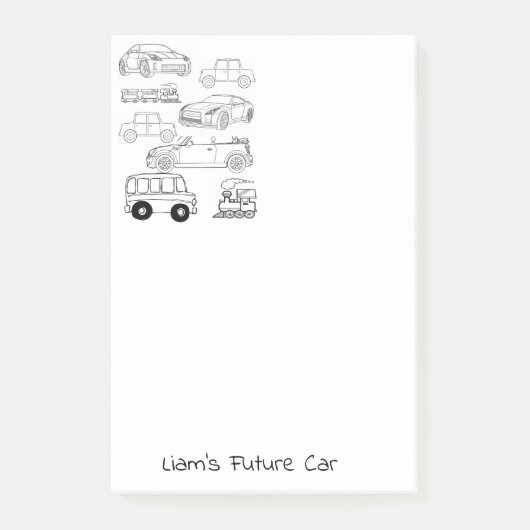 Post-it Notes Kleuren Auto's Treinen (Voorkant)