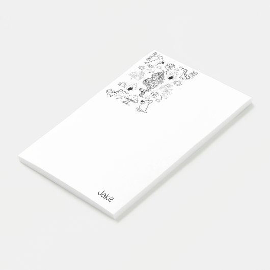 Post-it Notes Kleuren Draken (Schuin)