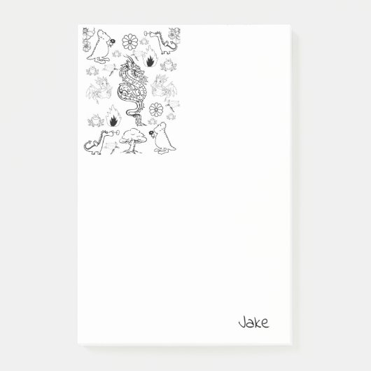 Post-it Notes Kleuren Draken (Voorkant)