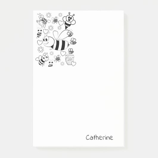 Post-it Notes Kleuren Hommel Honingbij (Voorkant)