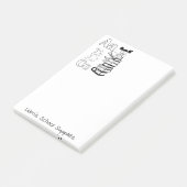 Post-it Notes Kleurrijke School Lezen (Schuin)