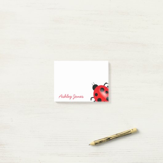 Post-it-Notes-Ladybug Post-it® Notes (Op bureau)