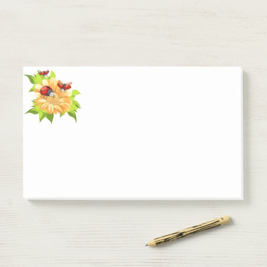 Post-it-Notes-Ladybugs Post-it® Notes (Op bureau)