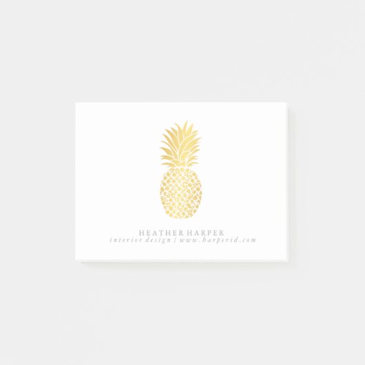 Post It Notes-laptop - Gold Pineappel Post-it® Notes (Voorkant)