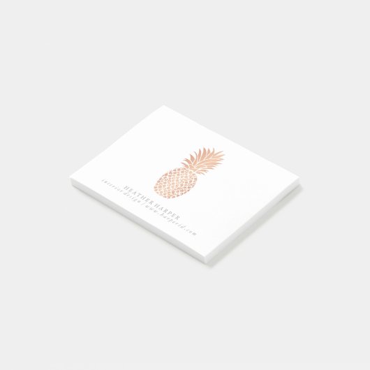 Post It Notes-laptop - Roos Gold-ananas Post-it® Notes (Schuin)