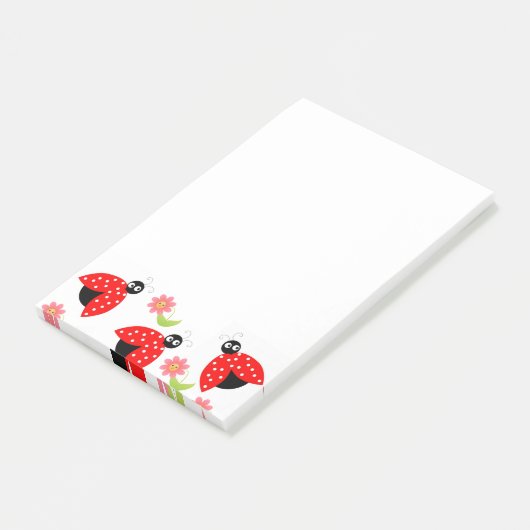 Post-it Notes Lieveheersbeestje Bloemen (Schuin)