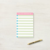 Post-it® notes met groene strepen (Op bureau)