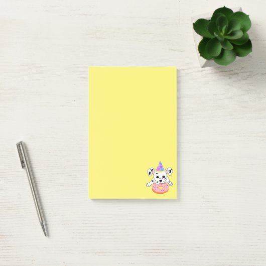 Post-it Notes met schattige Dalmatiaanse puppy met (Kantoor)