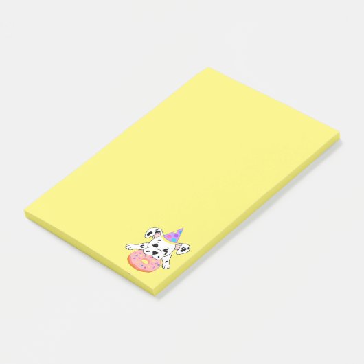 Post-it Notes met schattige Dalmatiaanse puppy met (Schuin)