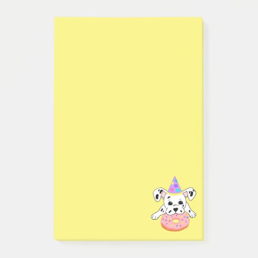 Post-it Notes met schattige Dalmatiaanse puppy met (Voorkant)