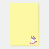 Post-it Notes met schattige eenhoorn met bril (Voorkant)