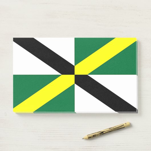 Post-it Notes met vlag van Monterey, Verenigde Sta (Op bureau)