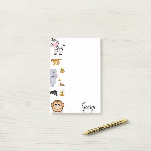 Post-it Notes Olifant Tijger Aap (Op bureau)