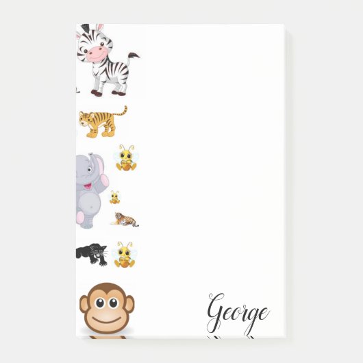 Post-it Notes Olifant Tijger Aap (Voorkant)