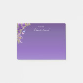 Post-It Notes Paarse Mauve Bloemen & Witte Huwelij (Voorkant)