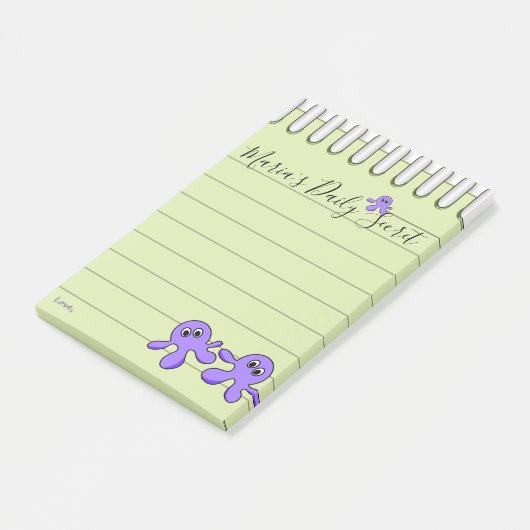 Post-it Notes Paarse Octopus (Schuin)