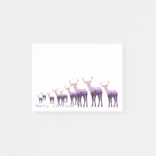 Post-it-Notes-Paarse tinten Herten Vrolijk Kerstfe Post-it® Notes