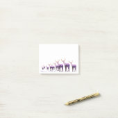 Post-it-Notes-Paarse tinten Herten Vrolijk Kerstfe Post-it® Notes (Op bureau)