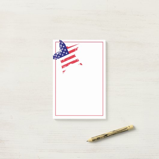Post-it-Notes-patriottische ster Post-it® Notes (Op bureau)