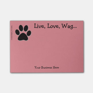 Post-it Notes - Pauw Print - "Live, Love, Wag..."