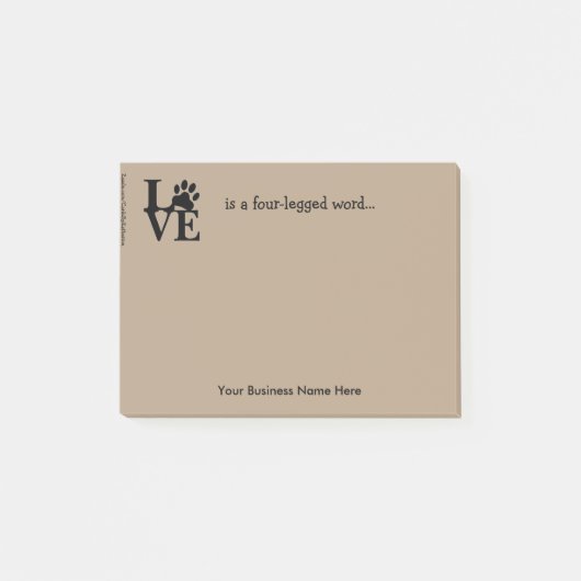 Post-it Notes-PawPrint: "Liefde is.." Post-it® Notes (Voorkant)