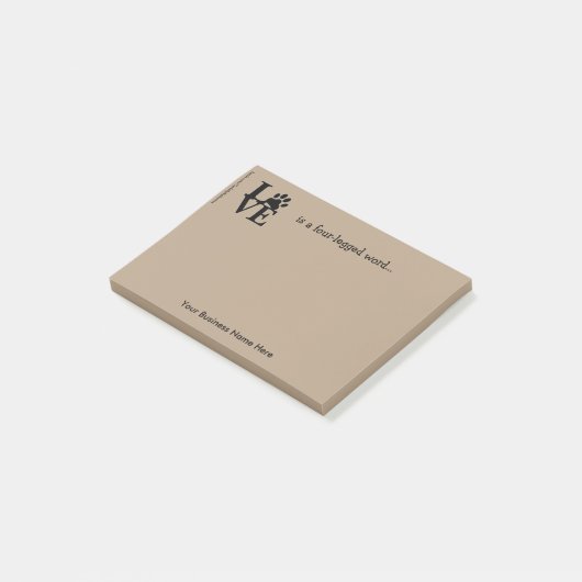 Post-it Notes-PawPrint: "Liefde is.." Post-it® Notes (Schuin)