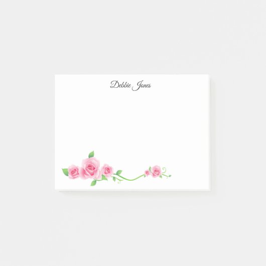 Post-it-Notes-Pink Roses Post-it® Notes (Voorkant)