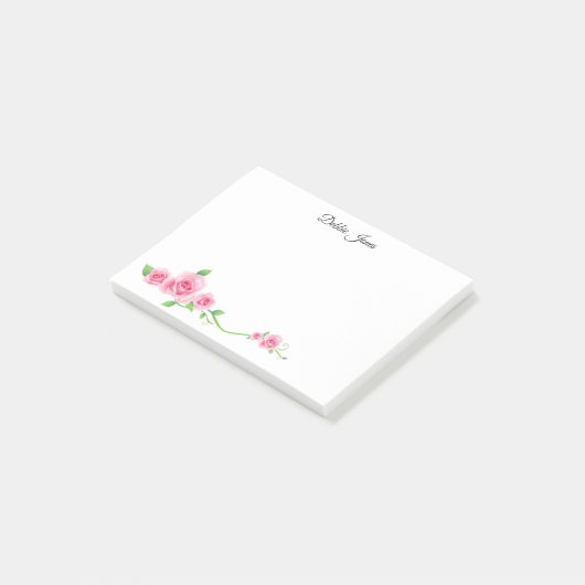 Post-it-Notes-Pink Roses Post-it® Notes (Schuin)