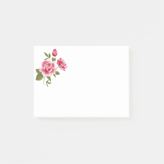 Post-it-Notes-Pink Roses Post-it® Notes (Voorkant)