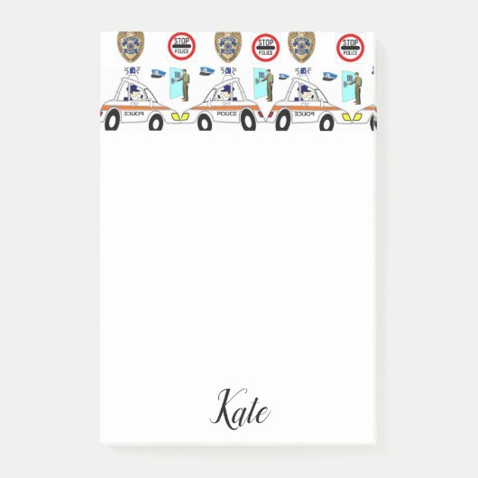 Post-it Notes Politieauto (Voorkant)