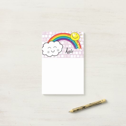 Post-it Notes Regenboogwolken (Op bureau)