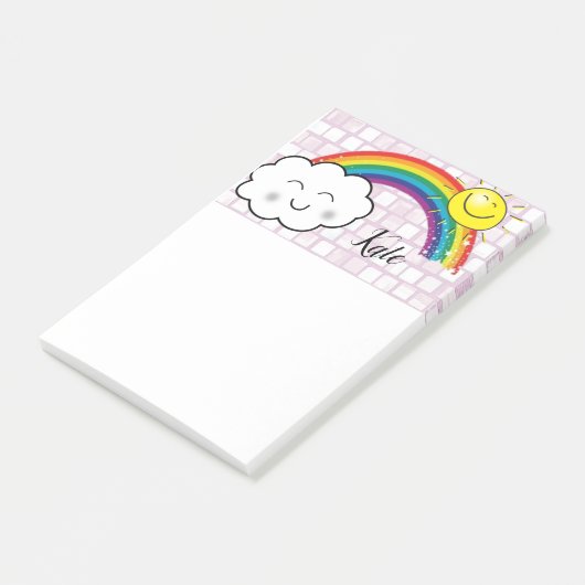 Post-it Notes Regenboogwolken (Schuin)