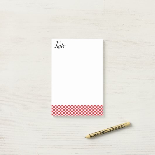 Post-it Notes Rood Geruit (Op bureau)