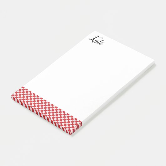Post-it Notes Rood Geruit (Schuin)
