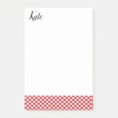 Post-it Notes Rood Geruit (Voorkant)
