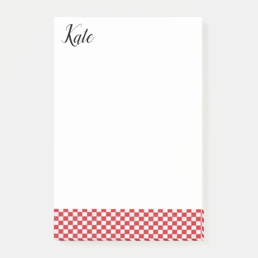 Post-it Notes Rood Geruit (Voorkant)