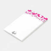Post-it Notes Roze Babyvoetjes Meisje Olifant (Schuin)