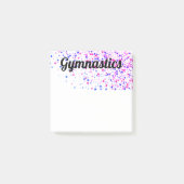 Post-it Notes - Roze en Blauwe Stars Gymnastiek (Voorkant)