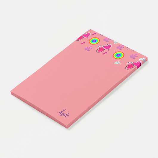 Post-it Notes Roze Hartjes (Schuin)
