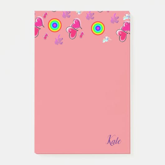 Post-it Notes Roze Hartjes (Voorkant)