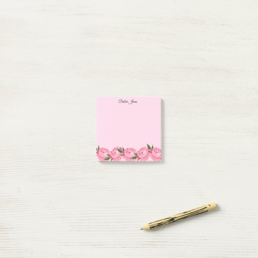 Post-it-Notes-roze Peony Post-it® Notes (Op bureau)